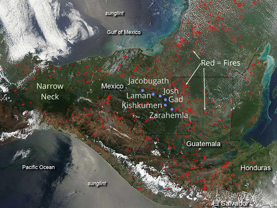 Fires in Guatemala - April 11, 2013