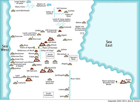 Internal Map of Book of Mormon Places