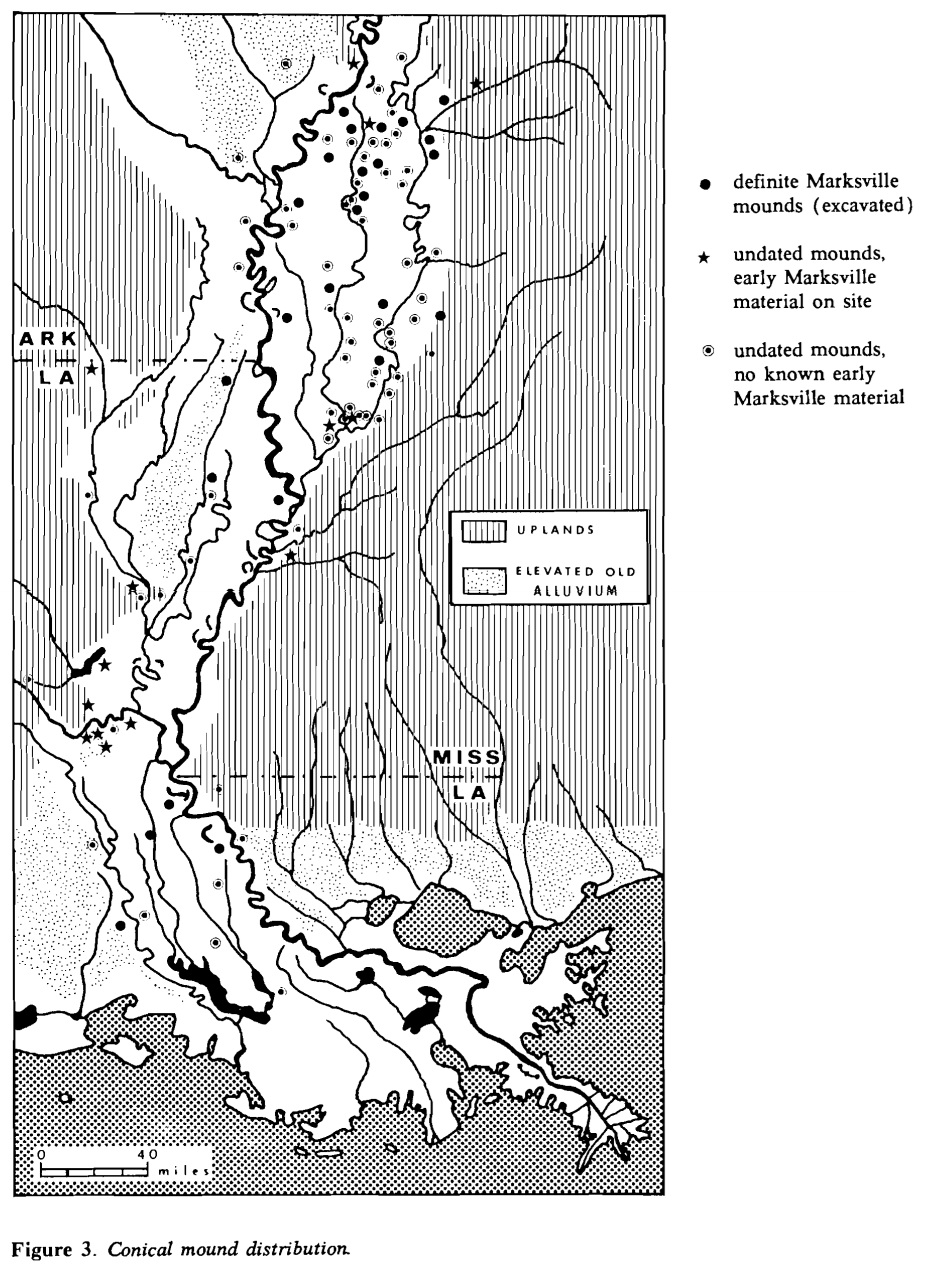 Marksville Culture Archeological Sites (Lower Mississippi River)