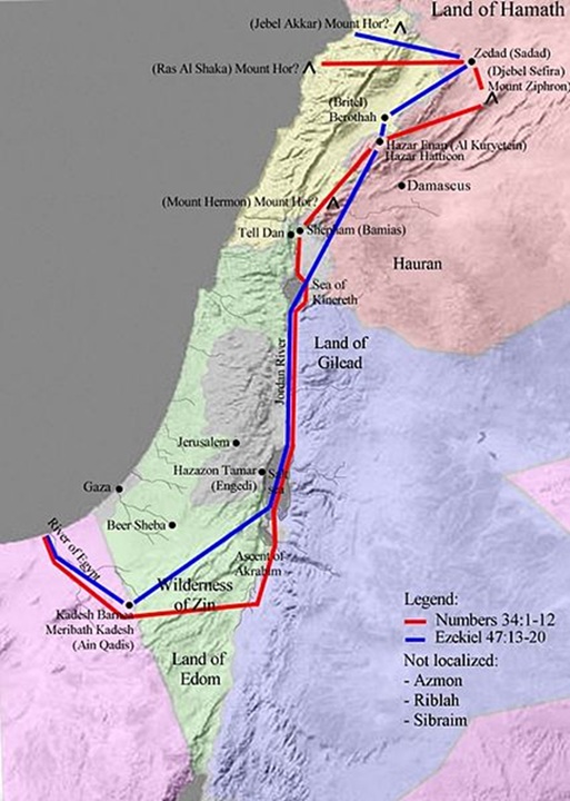 Israel - Promised Land Boundaries