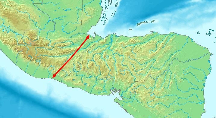 Nicaragua Narrow Neck Location