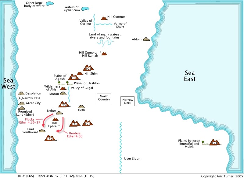 Nehor to Land Southward on an internal map