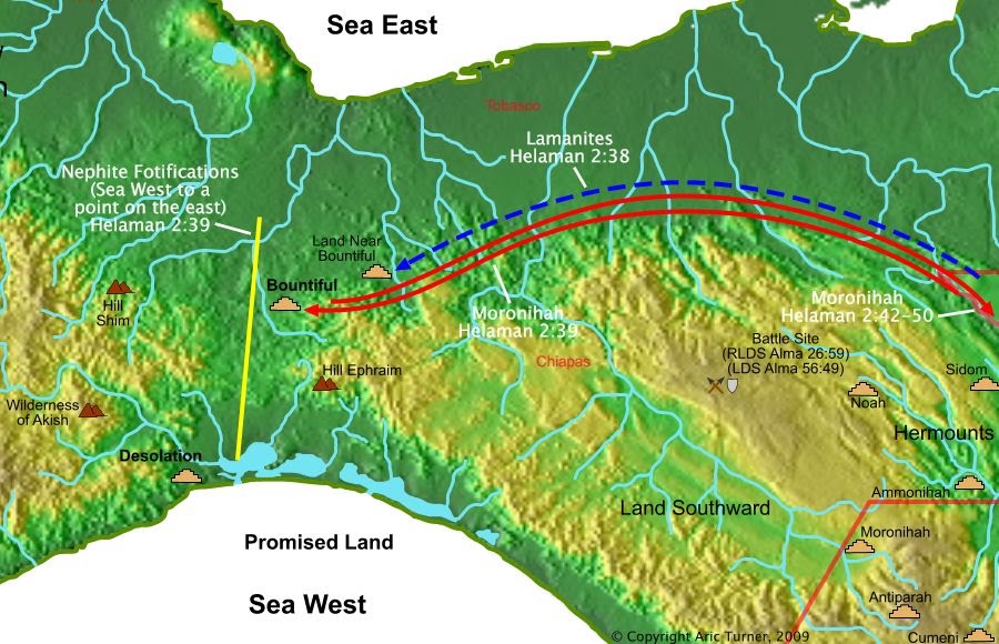 Moronihah to Bountiful on a world map