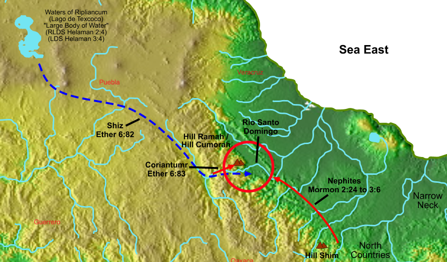 hill Cumorah on a world map