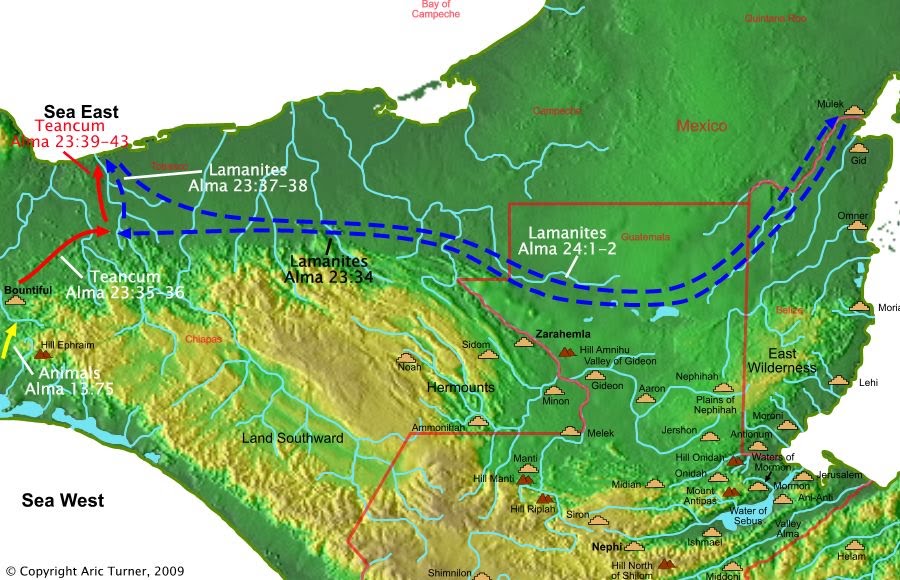 Animals from land northward on a world map