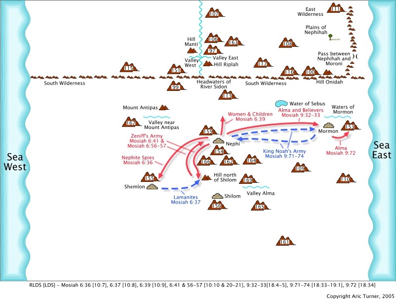 Lamanites from Shemlon on an internal map