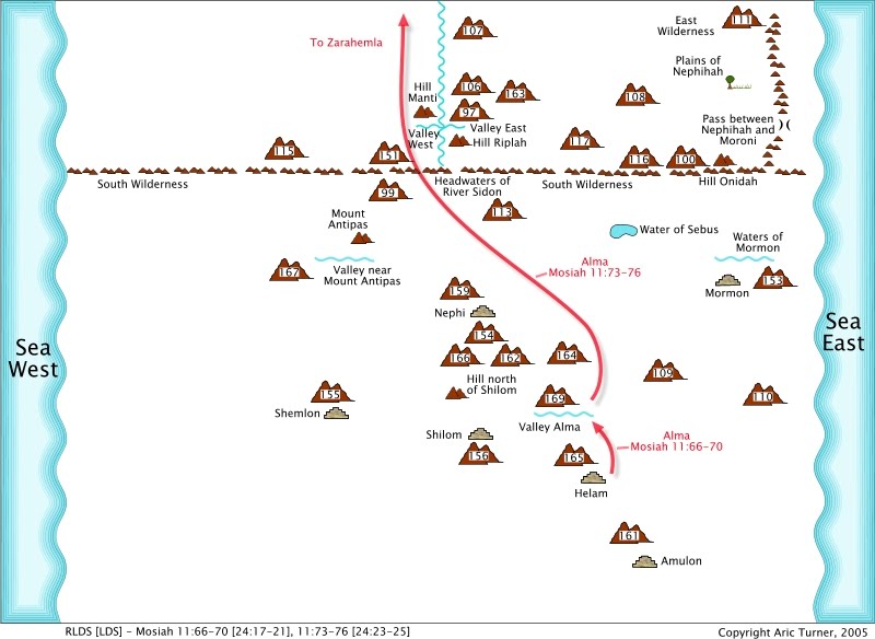 Alma to the valley of Alma on an internal map